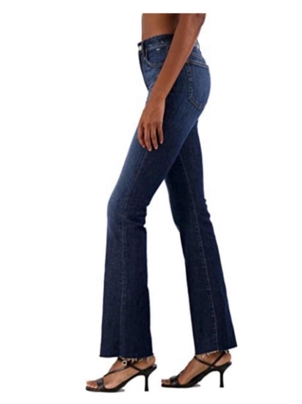 Joes jeans flare leg dark wash high rise raw hem women’s size 24 bootcut